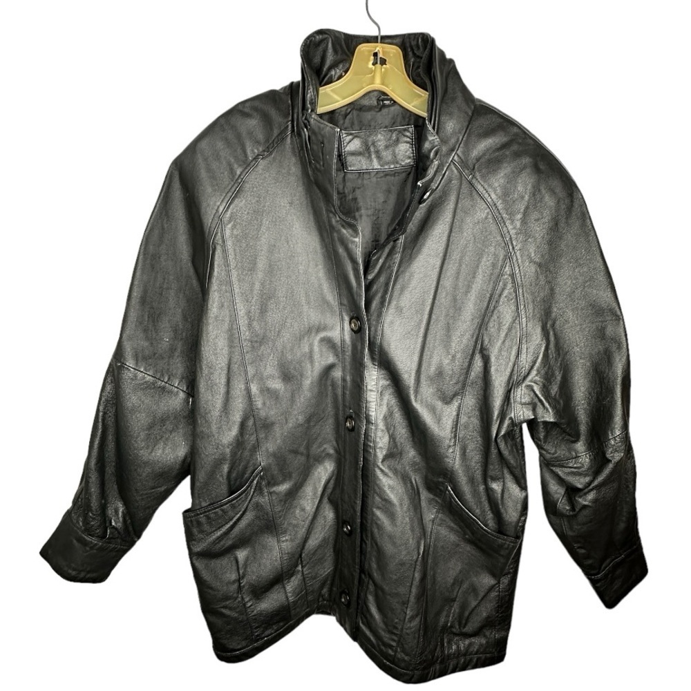 Vintage‎ Black Leather Coat